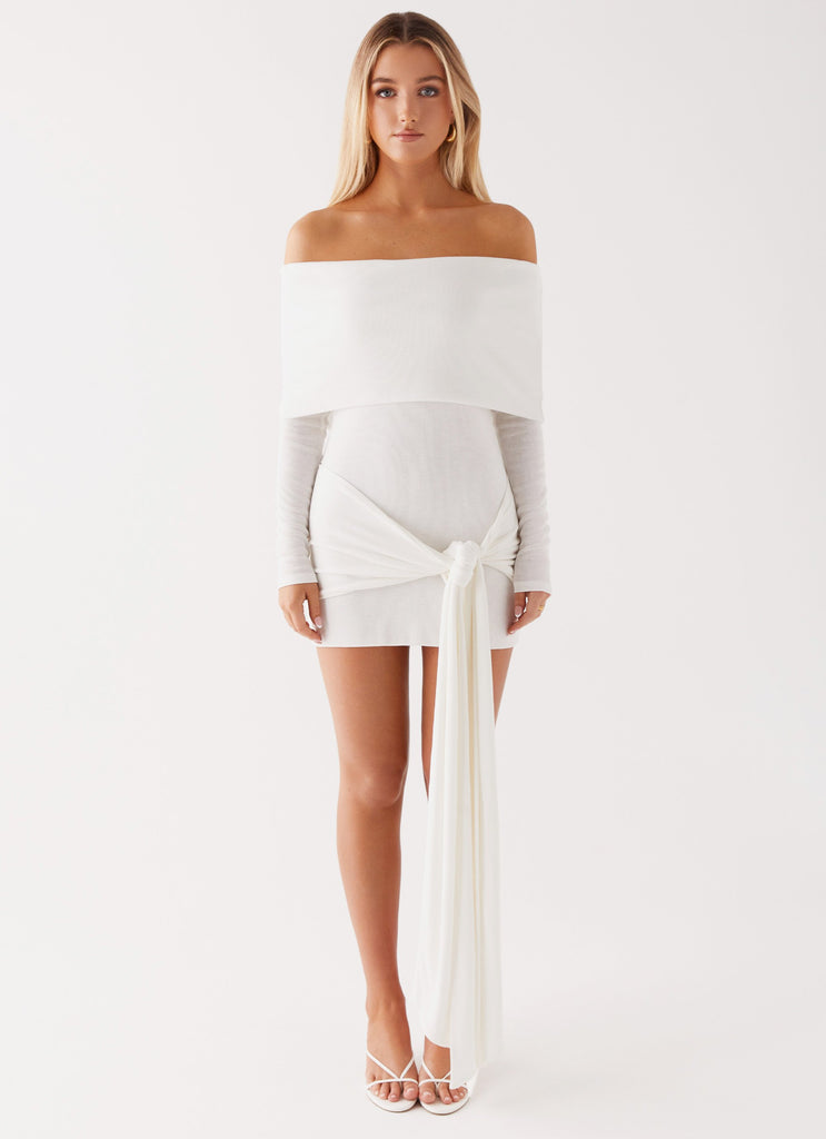 White wrap mini dress top