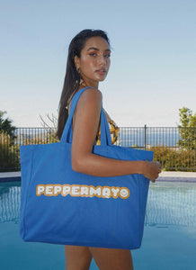 Serotonin Canvas Tote - Cobalt Blue - Peppermayo