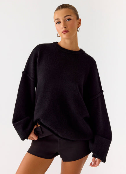 Jack Oversized Knit Sweater - Black – Peppermayo Canada