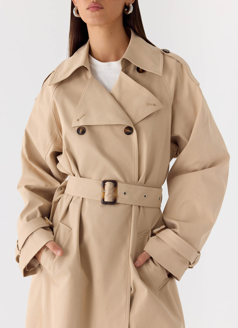 Jackie Trench Coat - Tan
