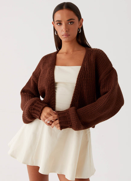TTT_MSW Layered knit cardigan BROWN 極美品 Jasleen Knit Cardigan - Brown – Peppermayo Canada