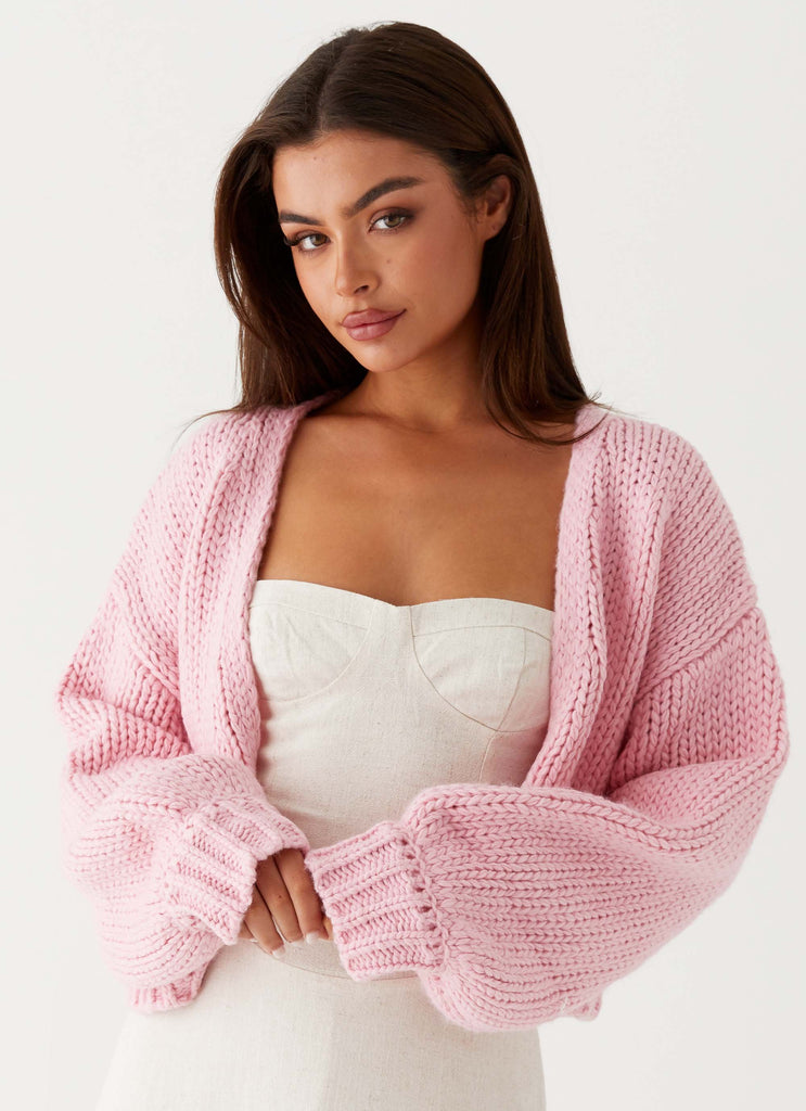 Jasleen Knit Cardigan Pink – Peppermayo Canada - Main Image