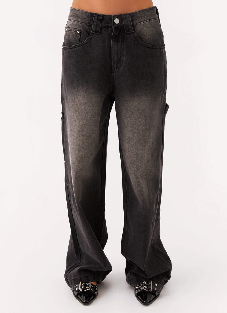 Jaylie Denim Jeans - Charcoal