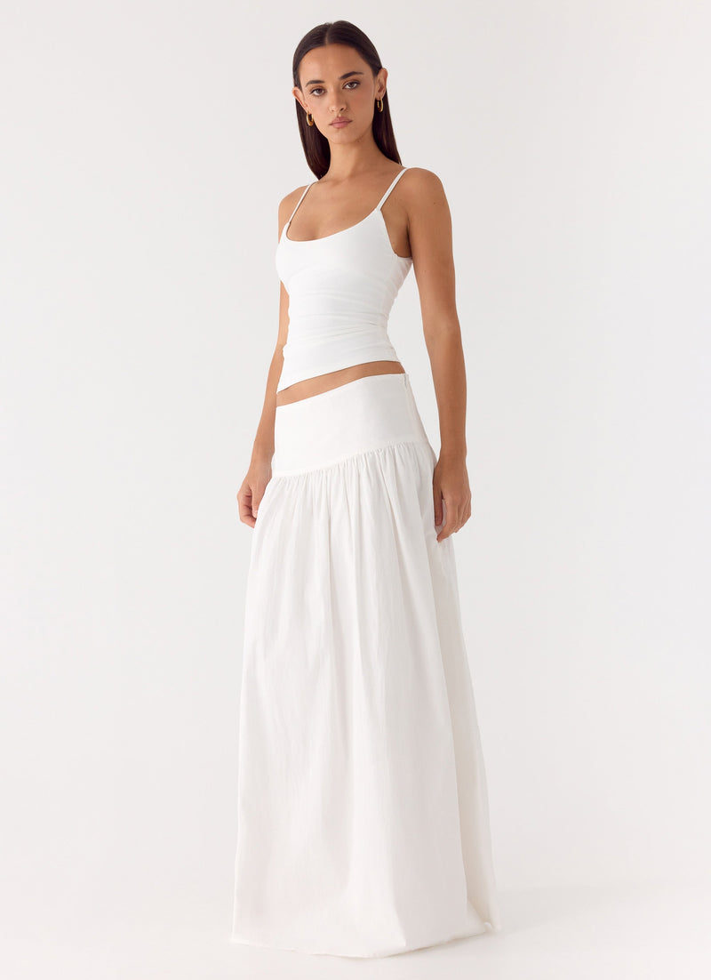 Jayne Maxi Skirt - White