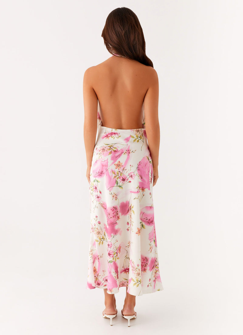 Jensen Midi Dress - Ivory Floral Print