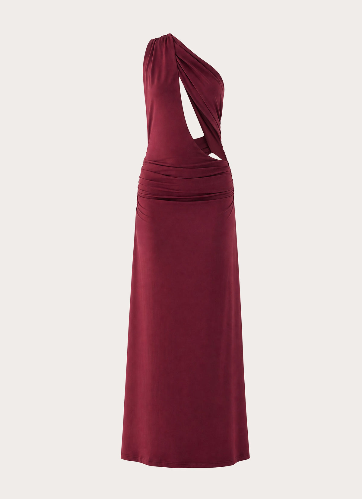 Jess Draped Maxi Dress - Maroon