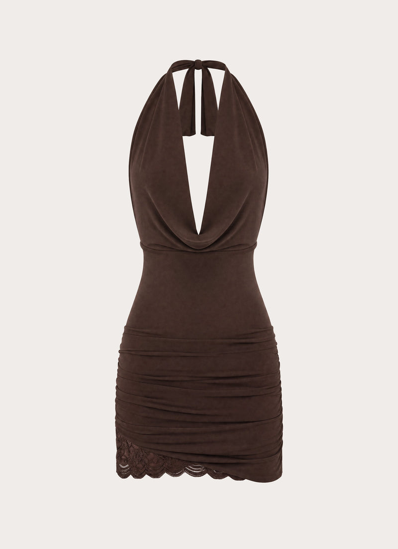 Jessika Mini Dress - Chocolate