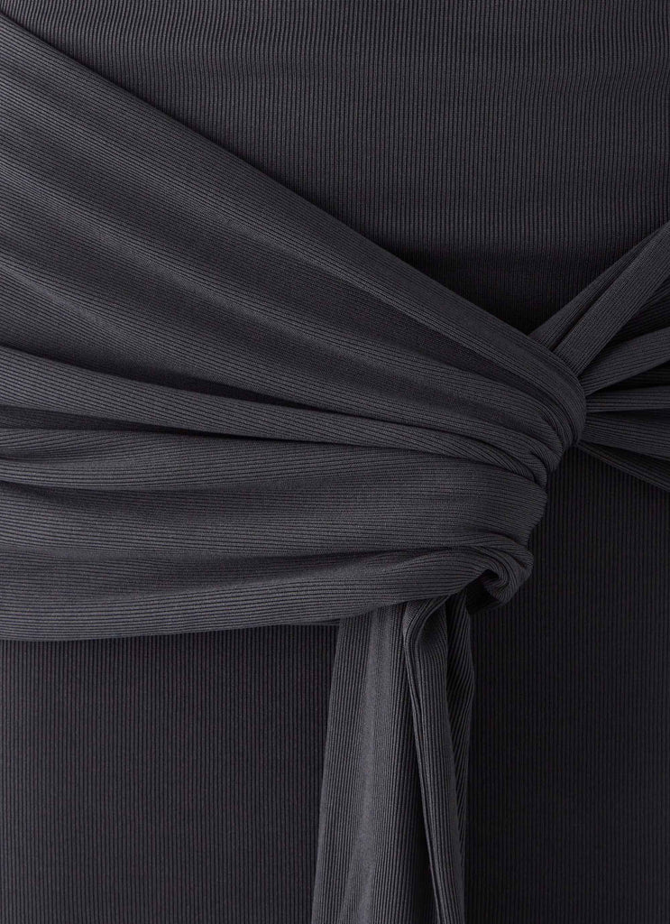 Jiliana Strapless Mini Dress - Charcoal