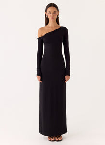 Jordana Twist Maxi Dress - Black
