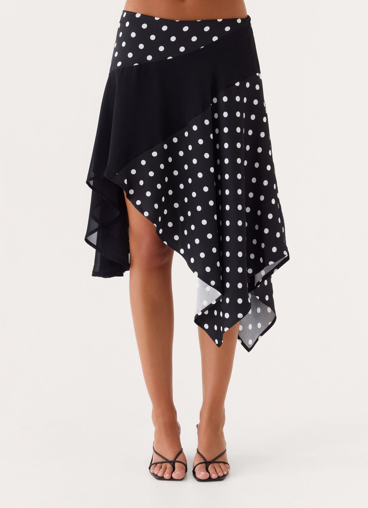 Klose Midi Skirt - Black Polka Dot