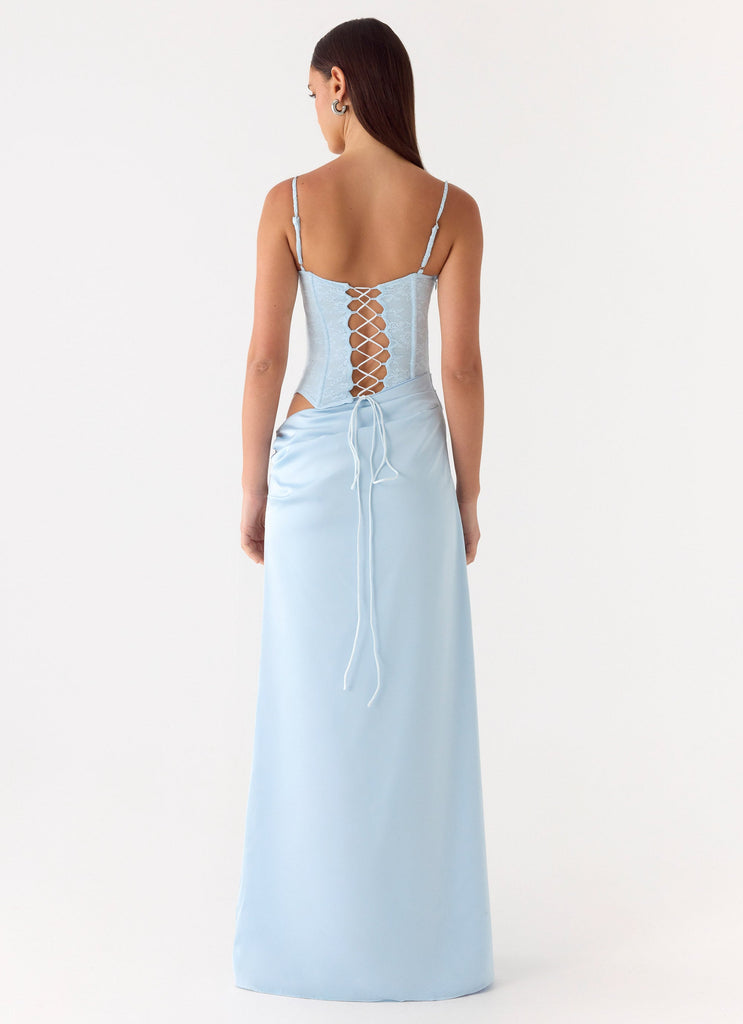 Kalila Corset Maxi Dress - Blue