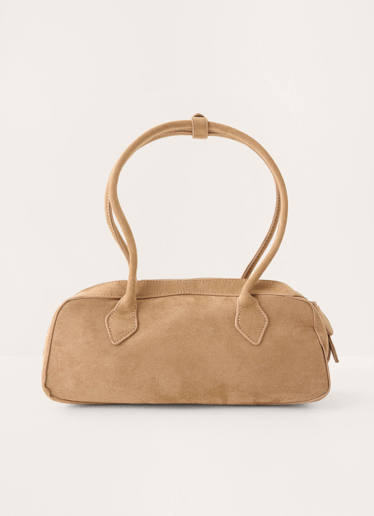 Kate Faux Suede Bag - Camel