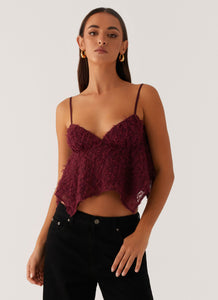 Katya Asymmetric Top - Maroon