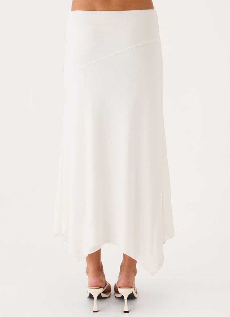 Kerrie Hanky Midi Skirt - White