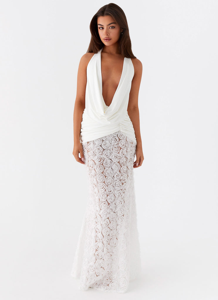 Raabta white pom pom maxi dress best sale