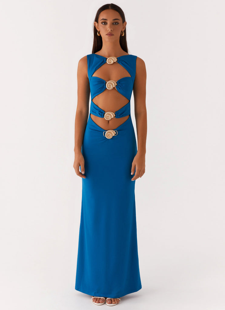 Lagoon Cut Out Maxi Dress - Royal Blue Peppermayo Canada Lagoon Cut Out Maxi Dress - Royal Blue Peppermayo Canada