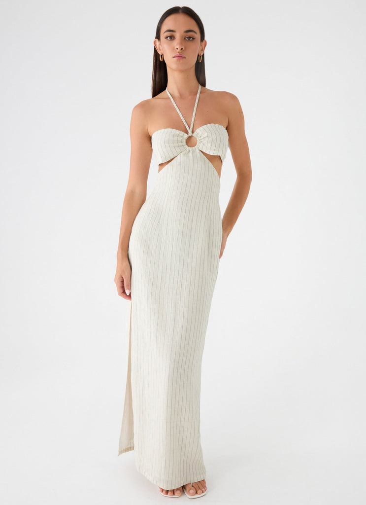 Laid Bare Maxi Dress - Desert Stripe