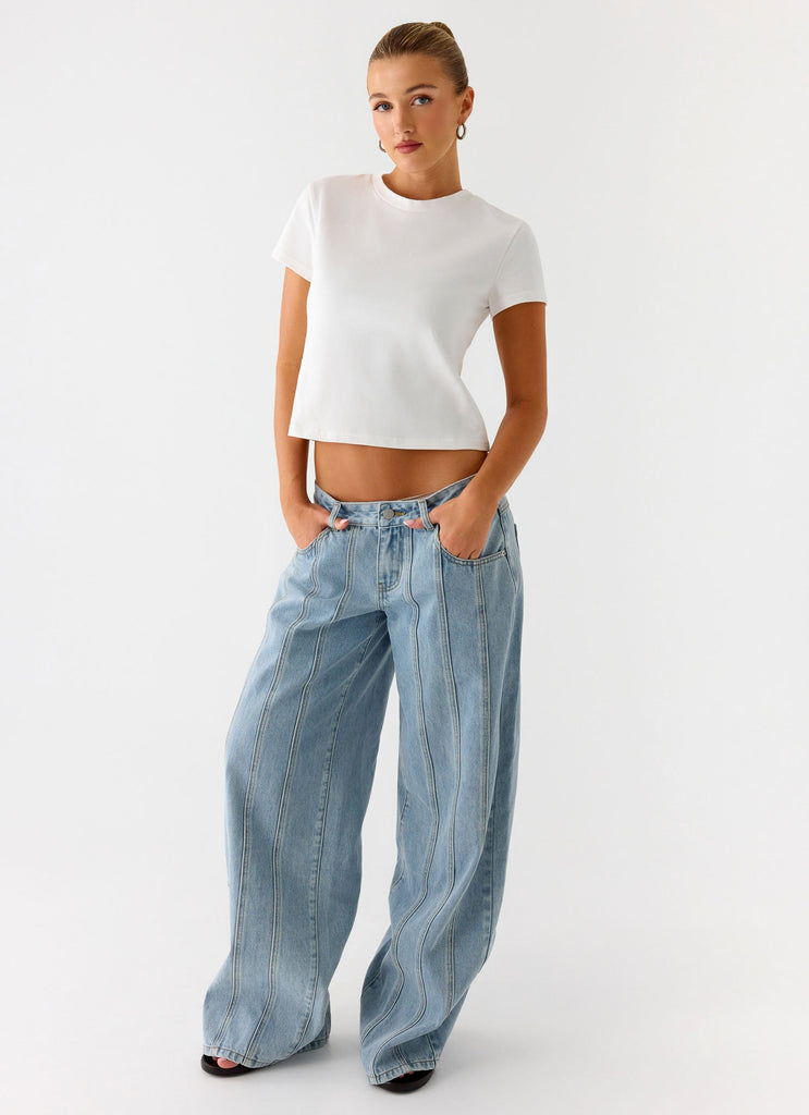 Lamont Baby Tee - White