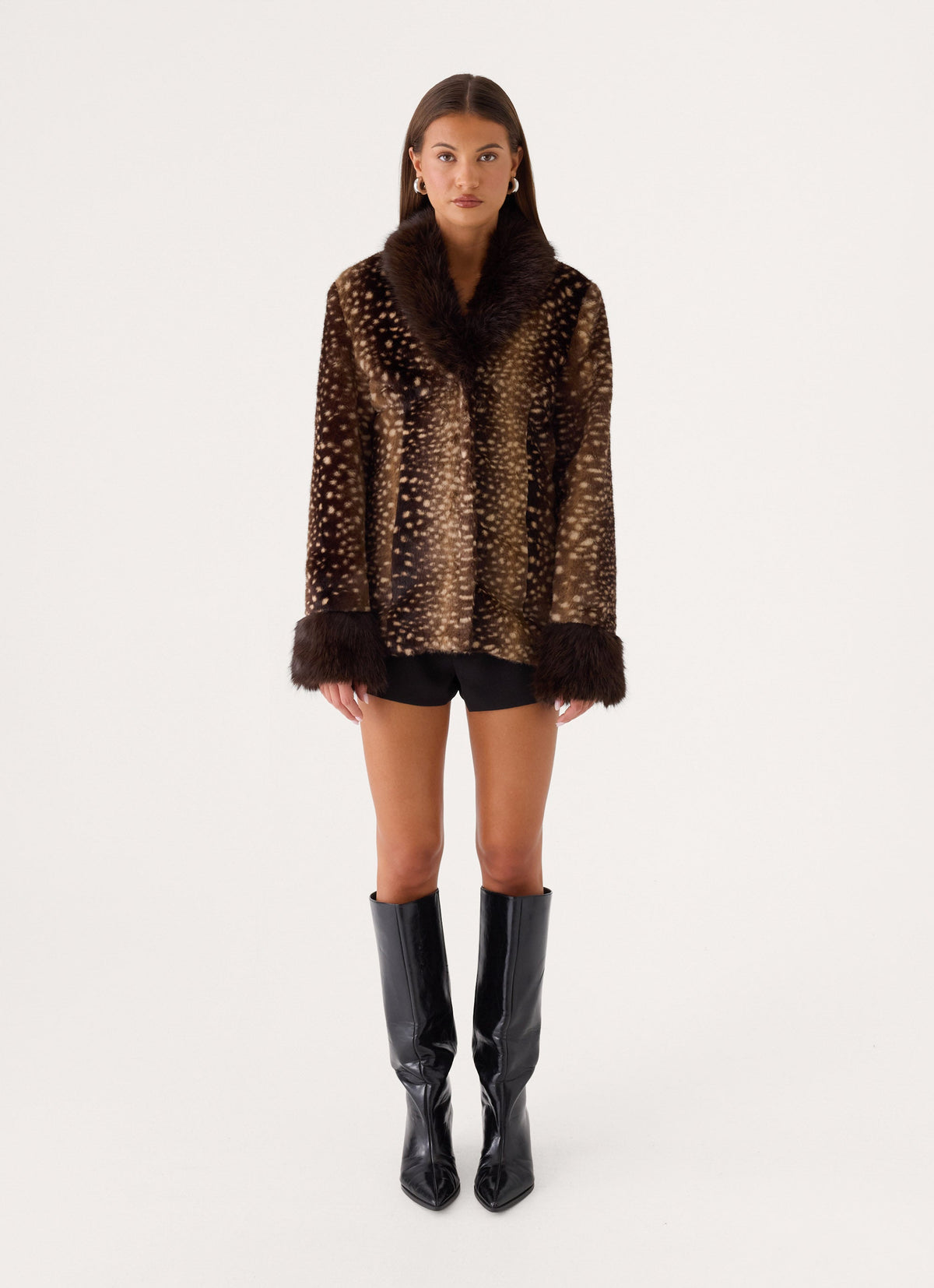 Lanaila Faux Fur Jacket - Deer