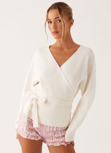 Leela Wrap Cardigan - Ivory