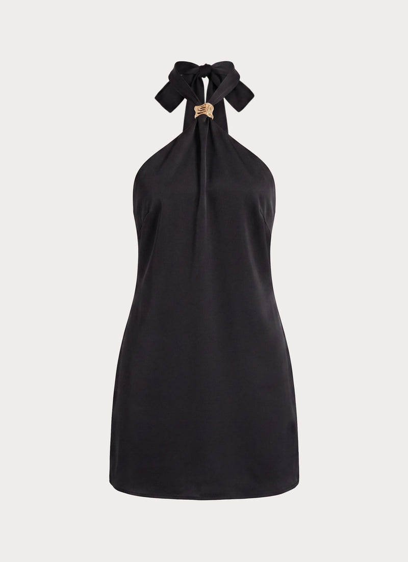 Lexia Halter Mini Dress - Black