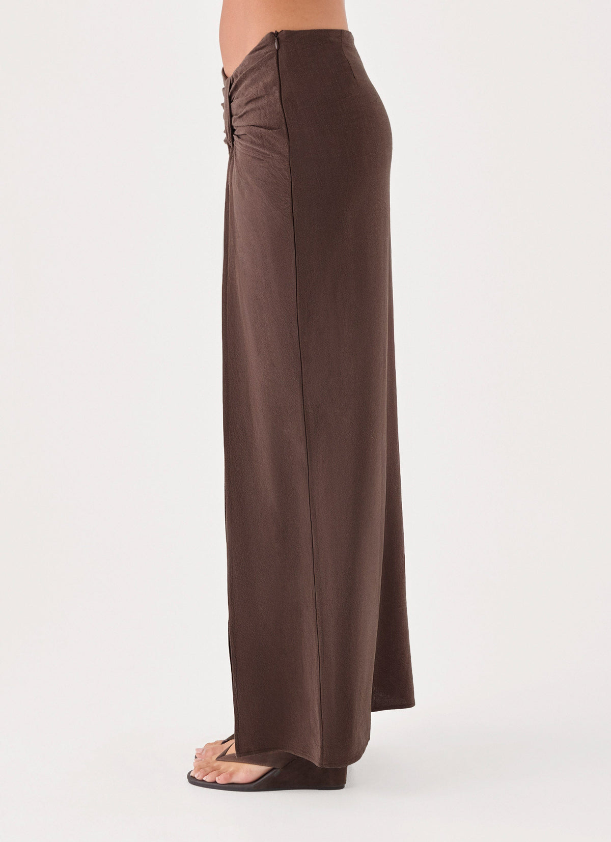 Lielle Linen Maxi Skirt - Chocolate
