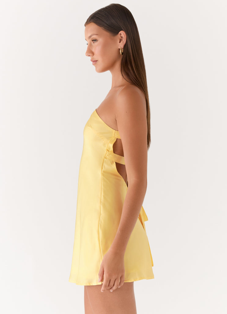 Lights Out Mini Dress - Yellow
