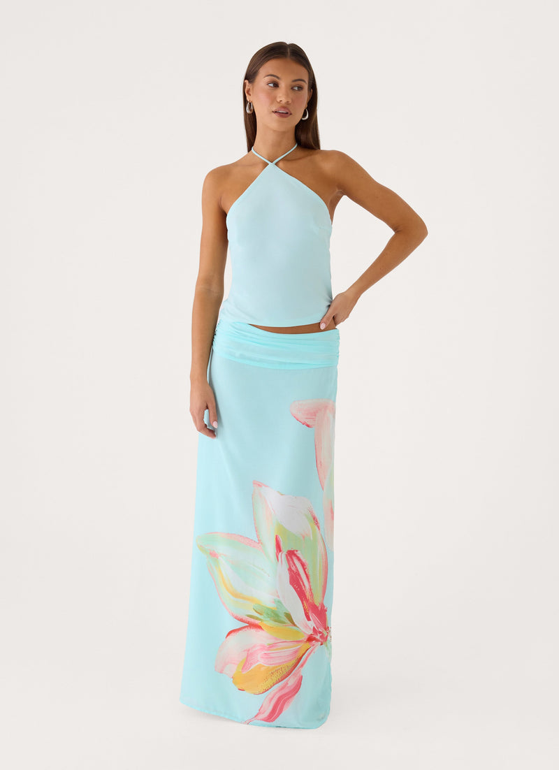 Linus Low Rise Maxi Skirt - Floral Print