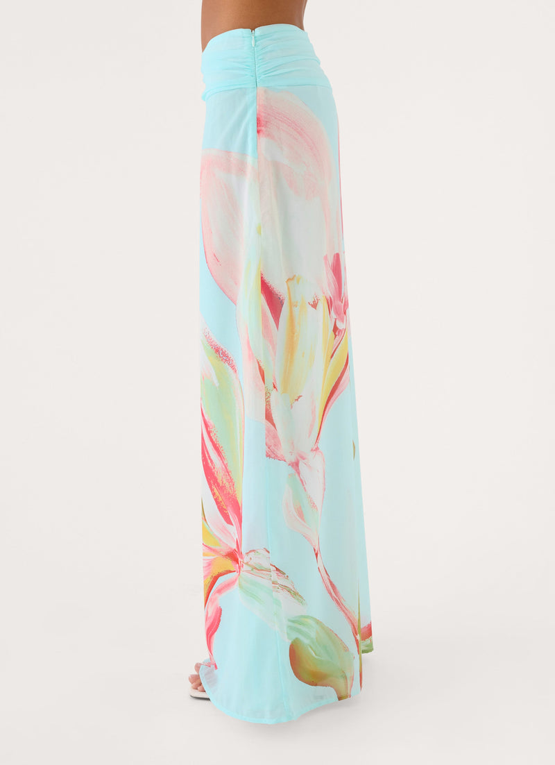 Linus Low Rise Maxi Skirt - Floral Print