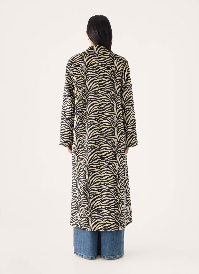 Lirena Fitted Zebra Coat - Zebra