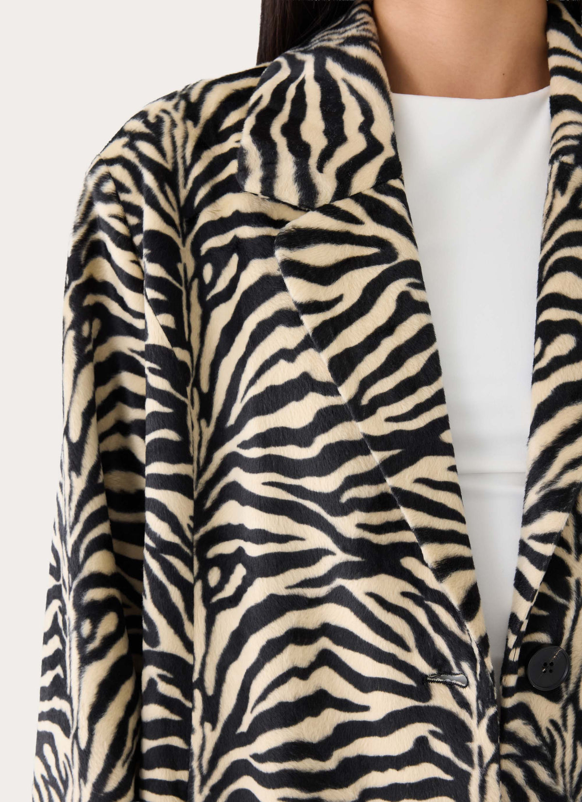Lirena Fitted Zebra Coat - Zebra