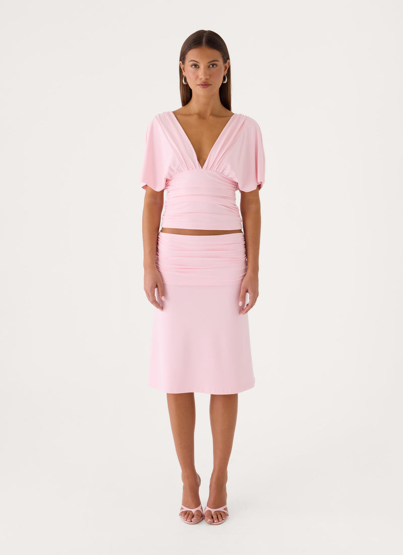 Lorelei Midi Skirt - Pink