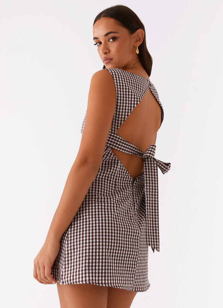 Gingham cocktail dress on sale