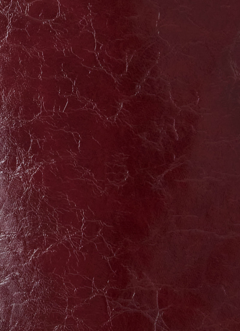Love Child Faux Leather Wrap Coat - Burgundy