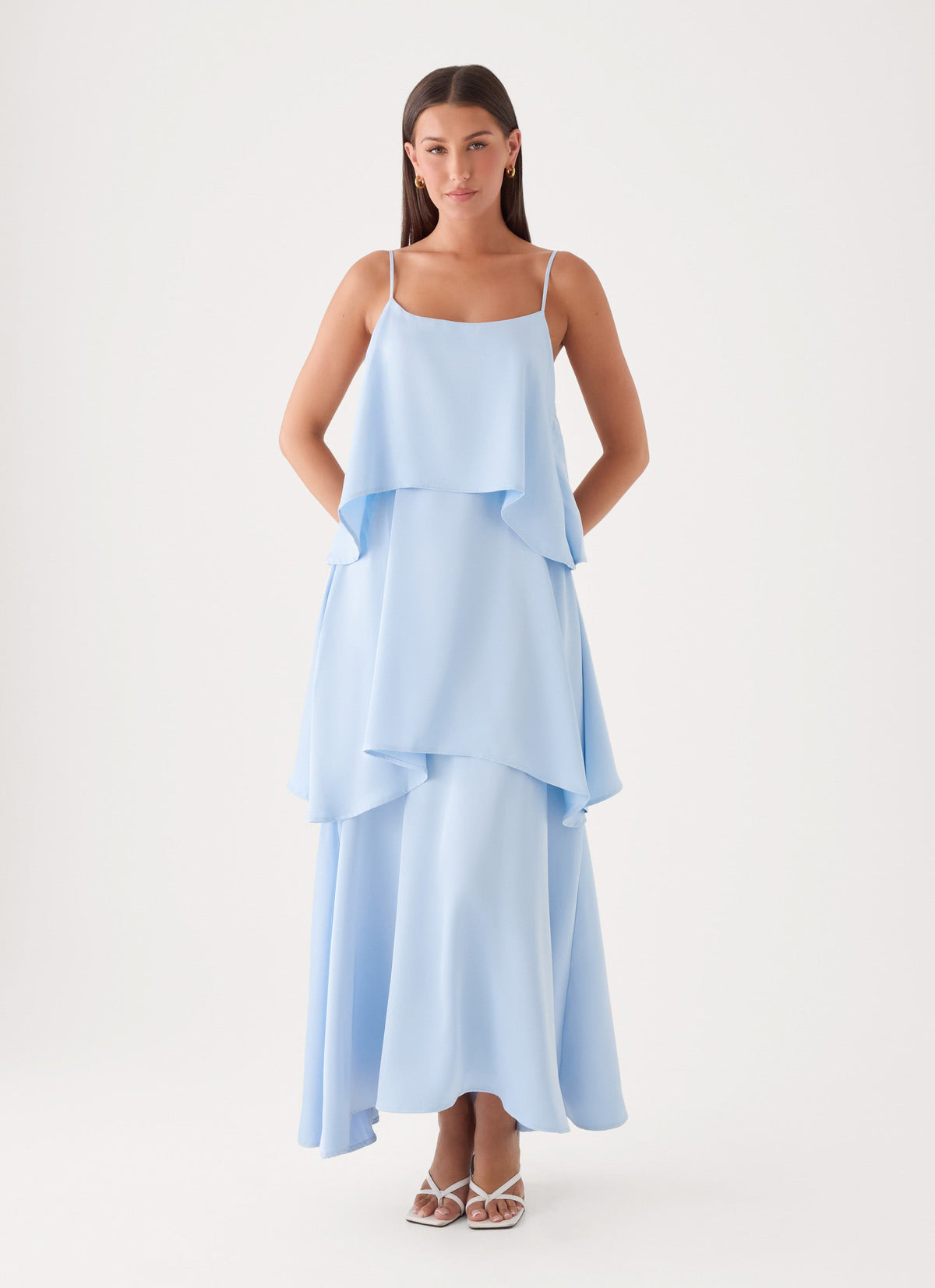 Lucy Tiered Maxi Dress - Blue