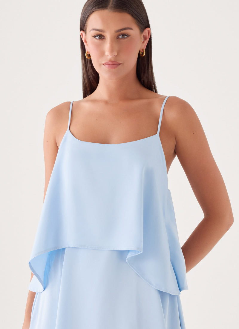 Lucy Tiered Maxi Dress - Blue