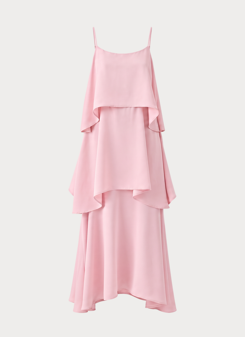 Lucy Tiered Maxi Dress - Soft Pink