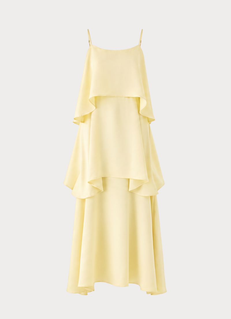 Lucy Tiered Maxi Dress - Yellow