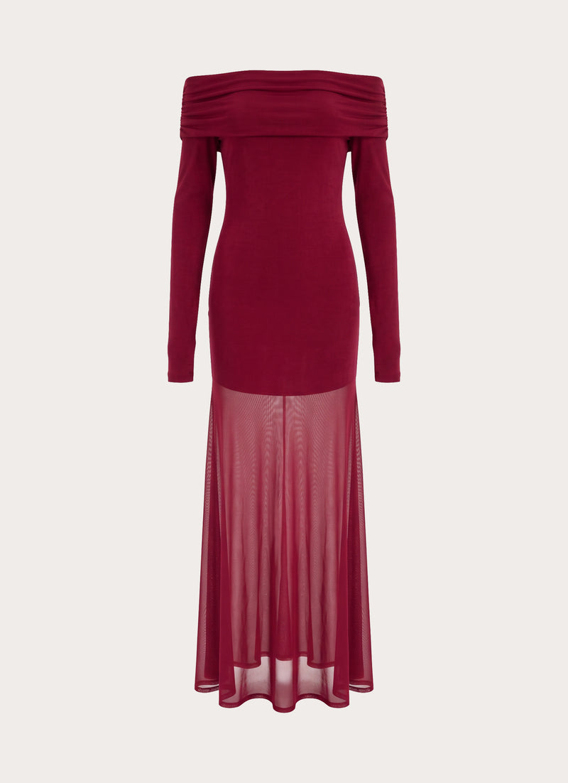 Lush Static Maxi Dress - Sangria