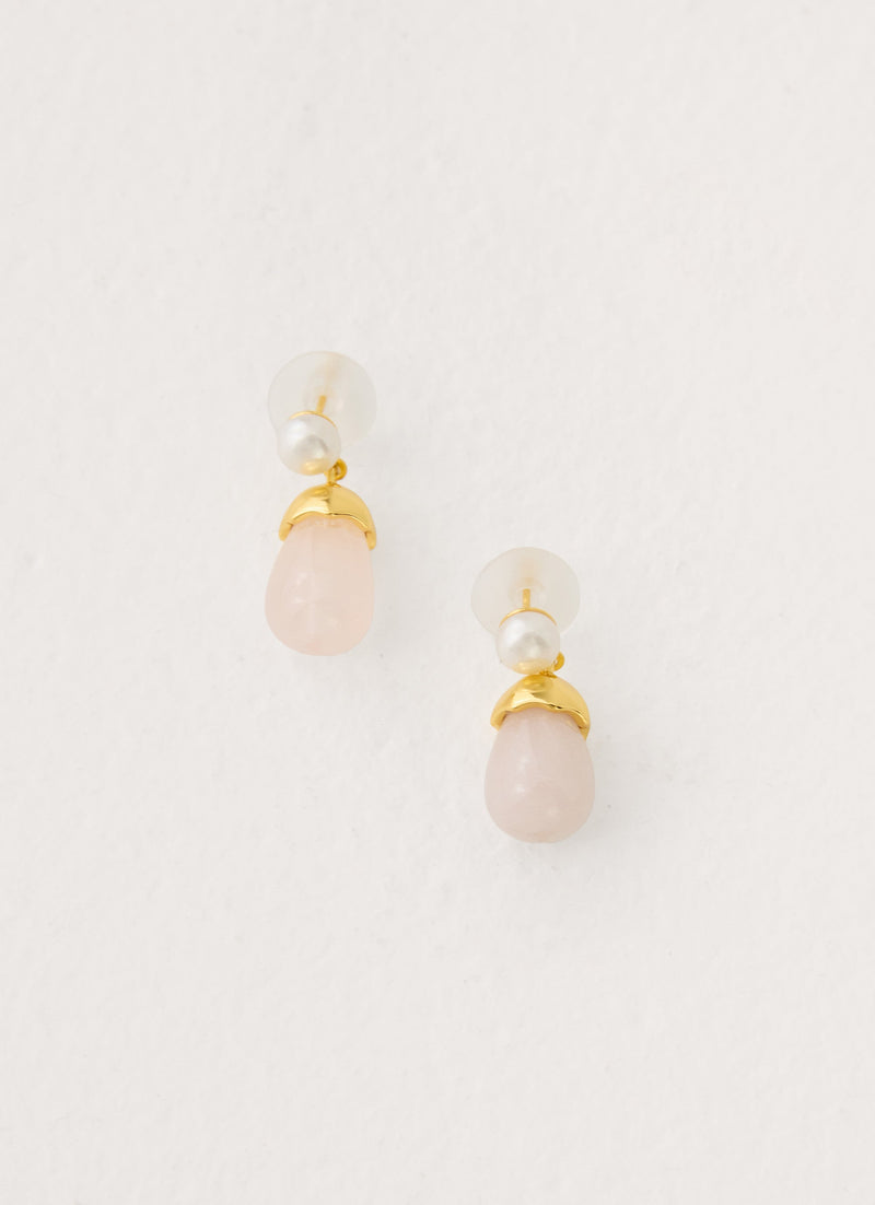 Lush Bliss Earrings - Gold Pearl