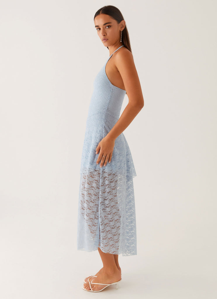 Lyndal Lace Midi Dress - Blue Peppermayo Canada Lyndal Lace Midi Dress - Blue Peppermayo Canada