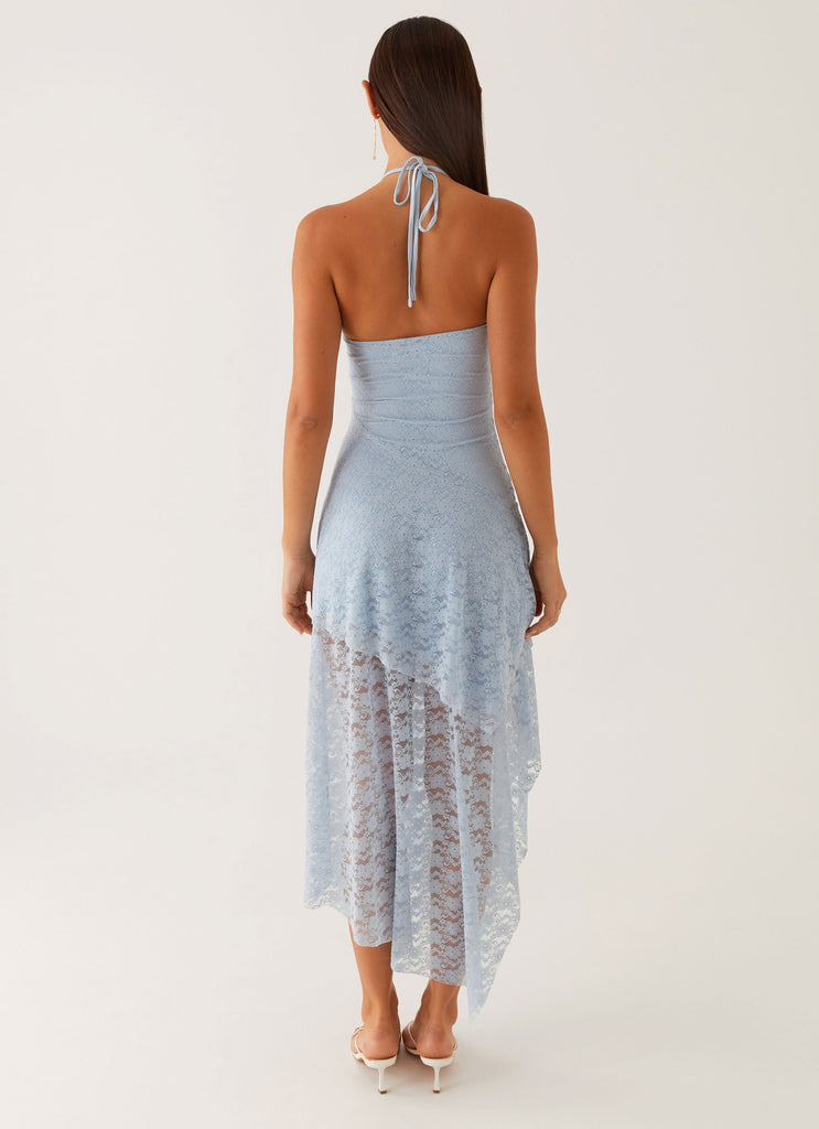 Lyndal Lace Midi Dress - Blue