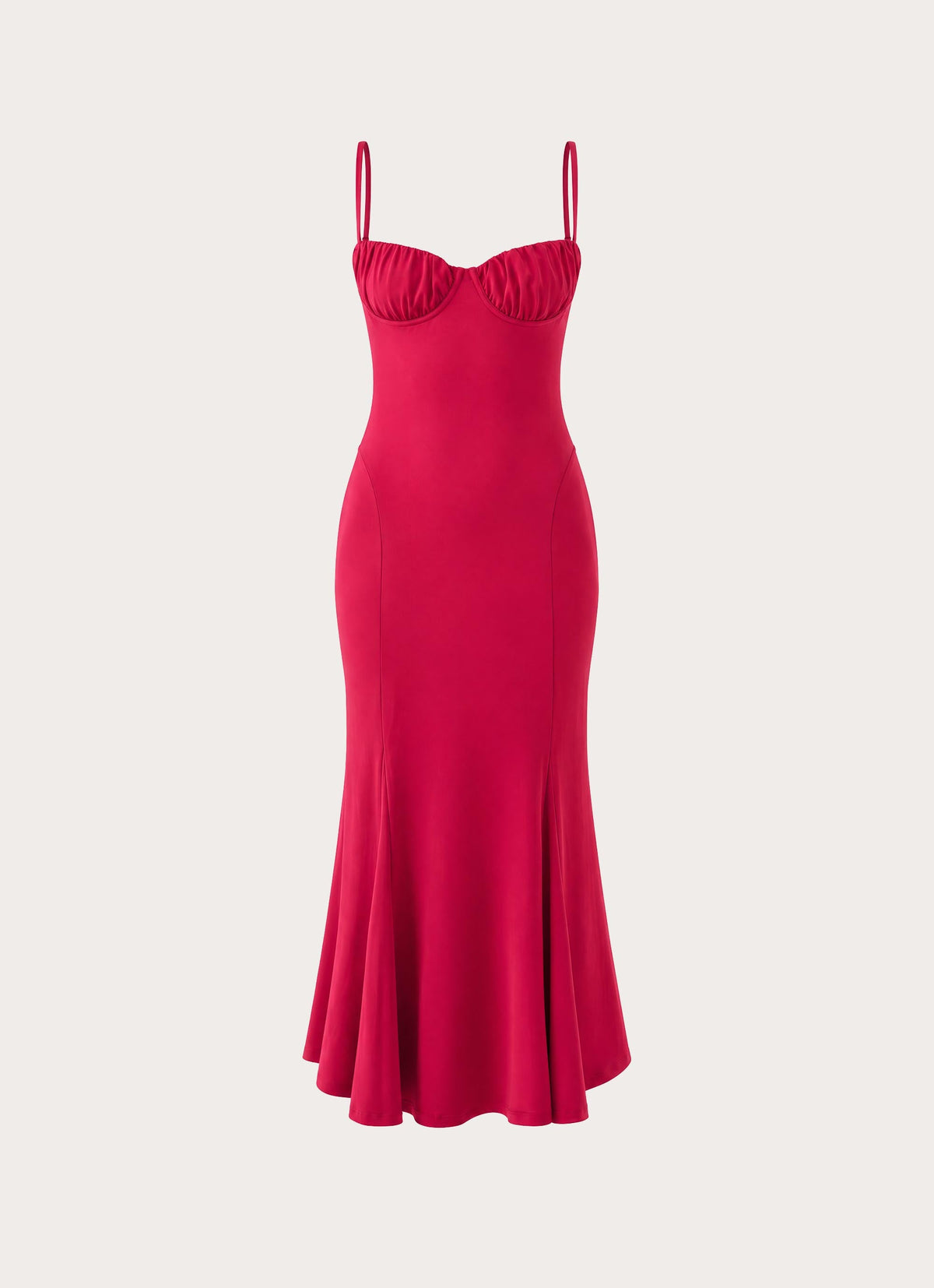 Lynn Midi Dress - Pomegranate Red