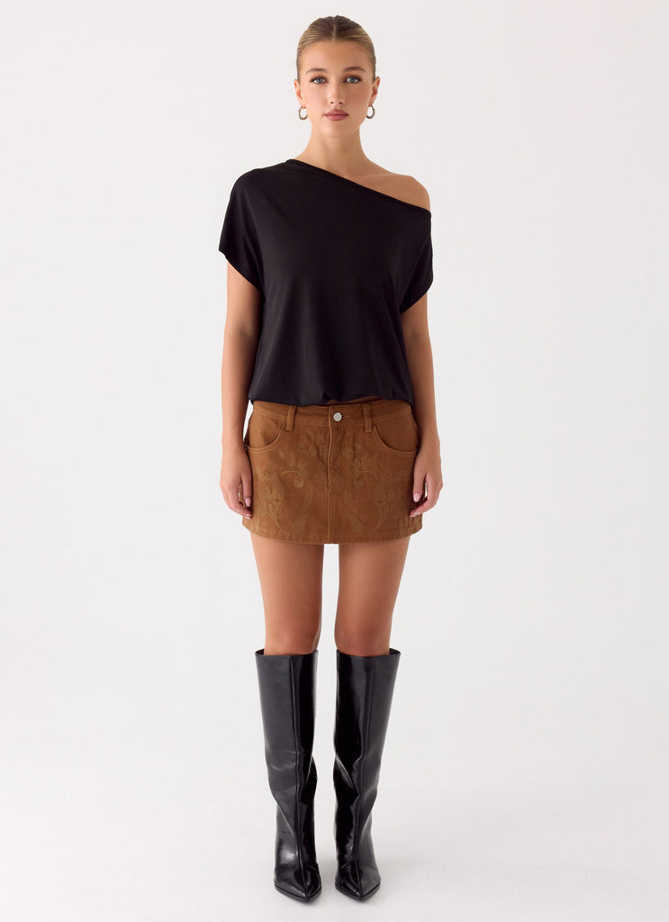 Maeve Mini Skirt - Tan