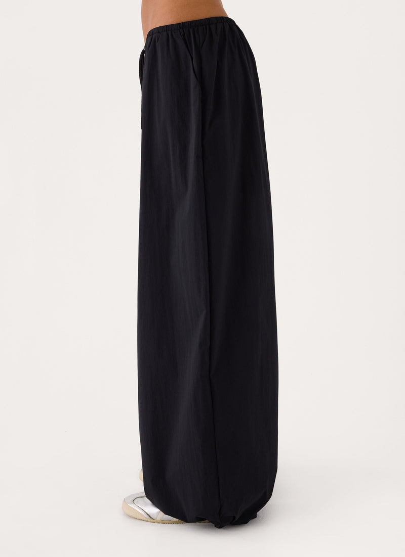 Main Character Parachute Pants - Black