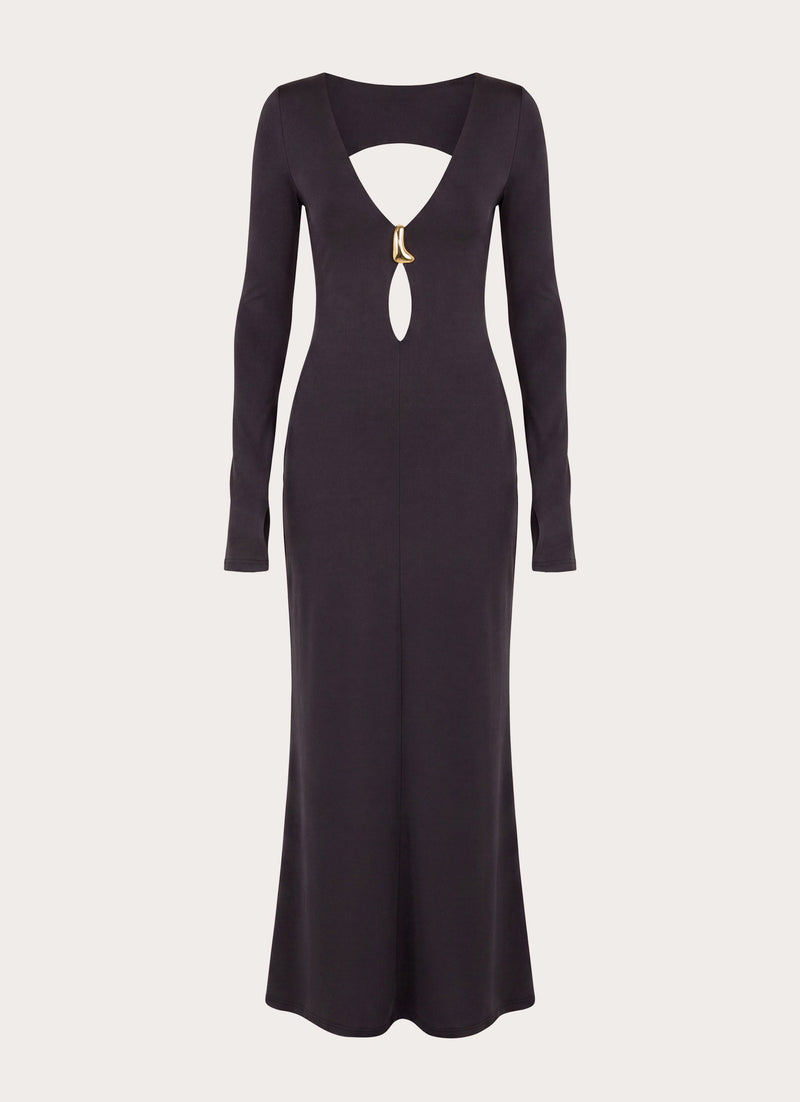 Main Event Keyhole Maxi Dress - Black