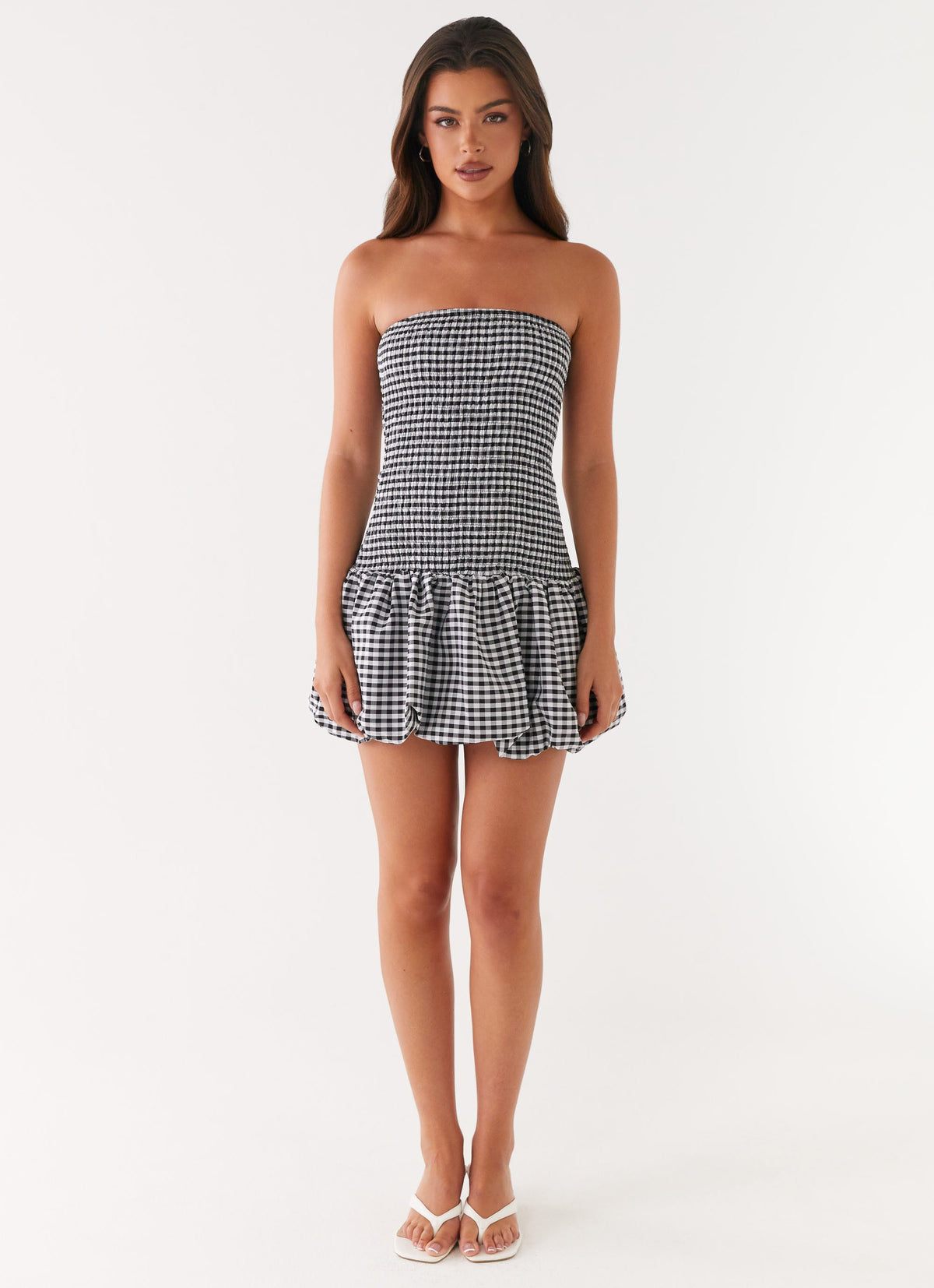 Martell Mini Dress - Black Gingham