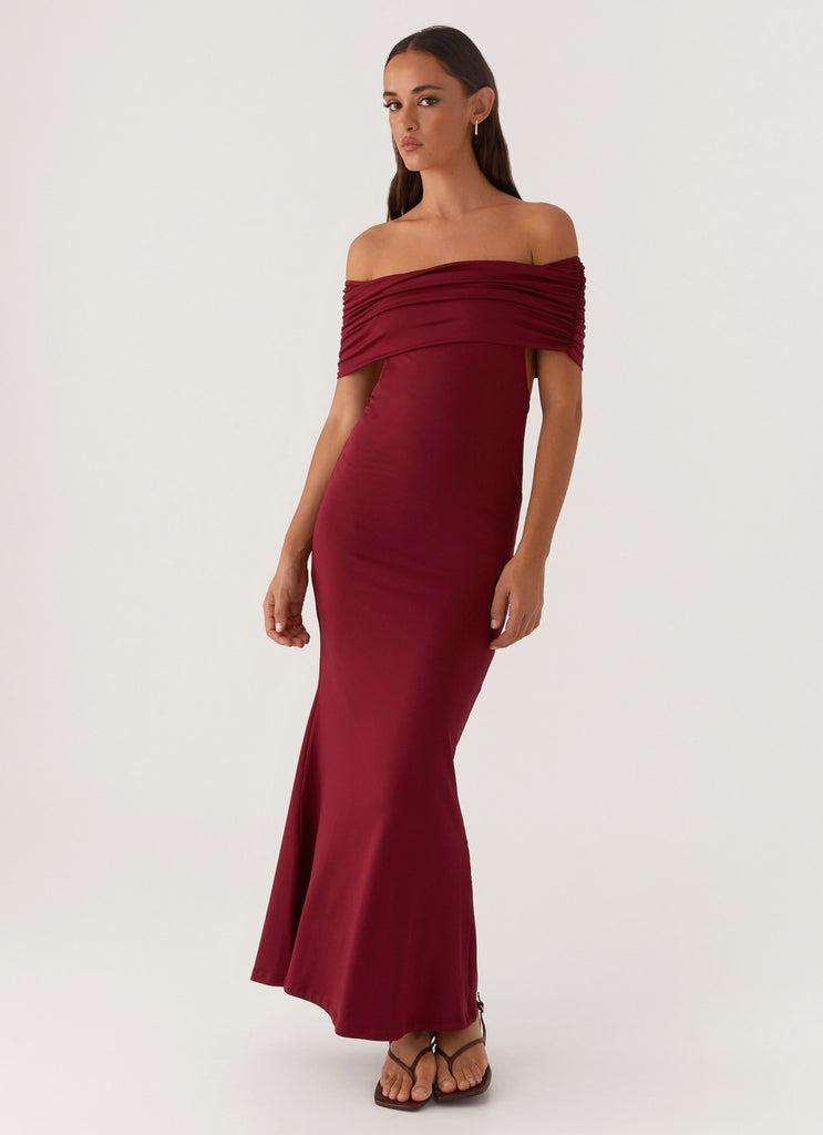 Maude Maxi Dress Maroon