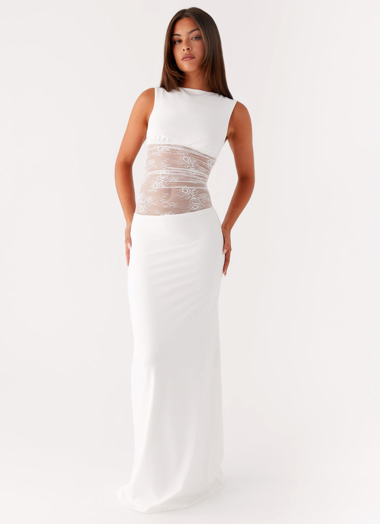 Medina Lace Maxi Dress - White Peppermayo Canada Medina Lace Maxi Dress - White Peppermayo Canada