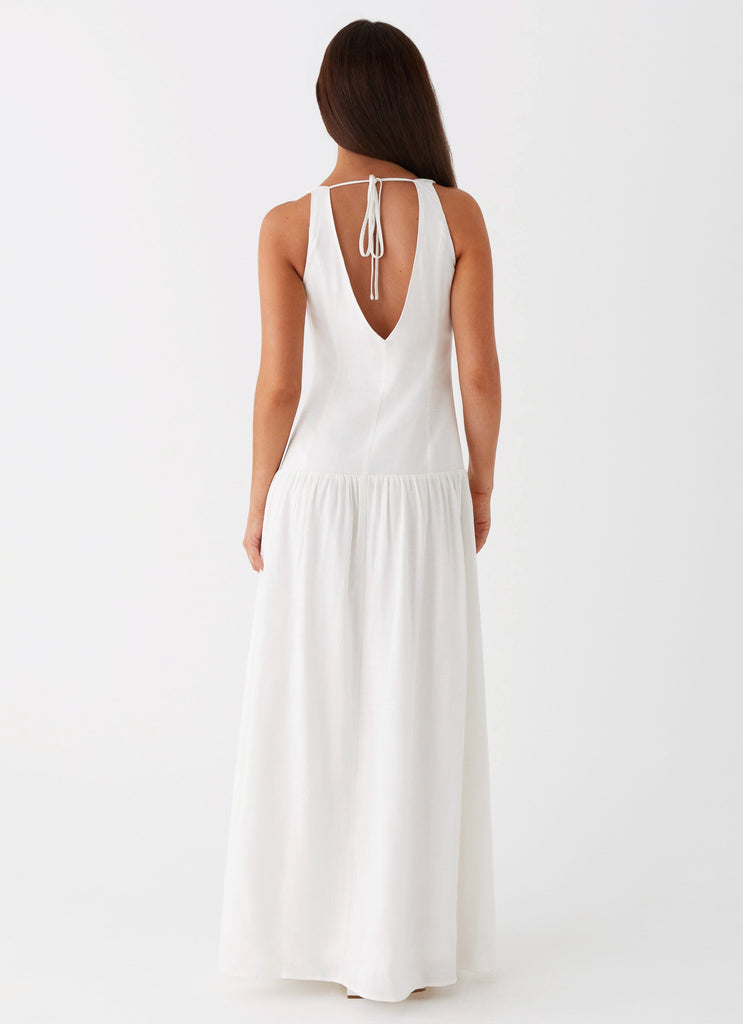 Meggie Linen Maxi Dress - White